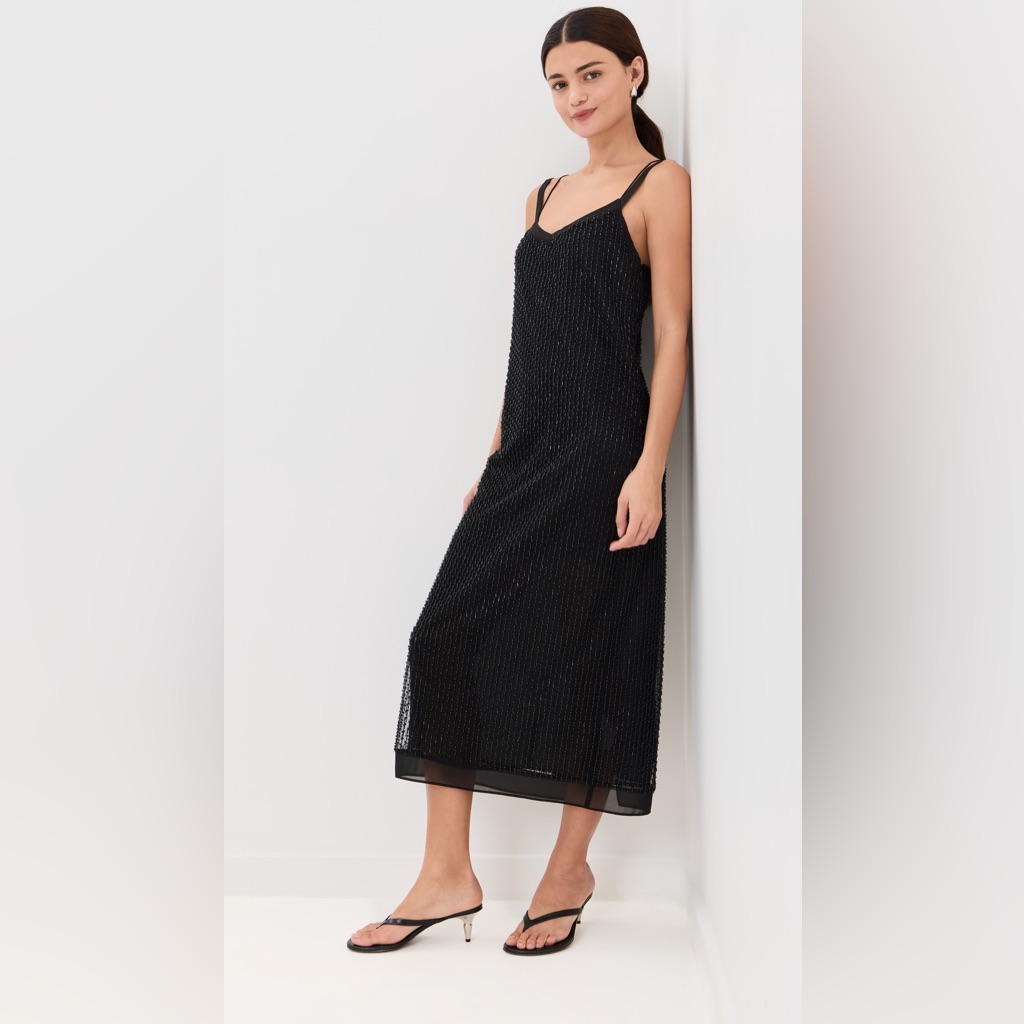 Nwt $595 Vince Beaded Embellished Slip Dress